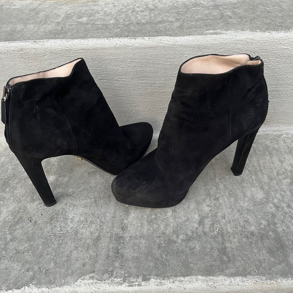 Prada Black Ankle Booties